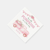 リトルカボチャ三つ子女の子ベビーシャワーナプキン スタンダードカクテルナプキン (角)