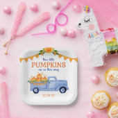 リトルカボチャ三連子ボーイベビーシャワー ペーパープレート (パーティー)