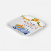 リトルカボチャ三連子ボーイベビーシャワー ペーパープレート (傾斜あり)