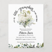 リトルカボチャ予算ベビーシャワー招待状 (正面)