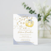 リトルカボチャ予算ベビーシャワー招待状 (スタンド正面)