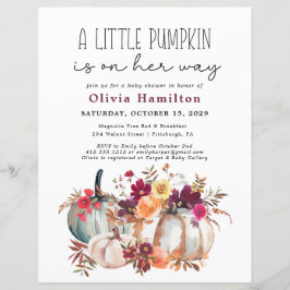 リトルカボチャ予算秋フローラベビーシャワー