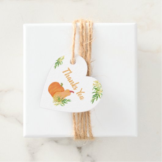 リトルカボチャ収穫秋ベビーシャワー水彩 フェイバータグ (インサイチュ)