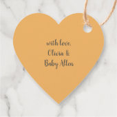 リトルカボチャ収穫秋ベビーシャワー水彩 フェイバータグ (裏面)