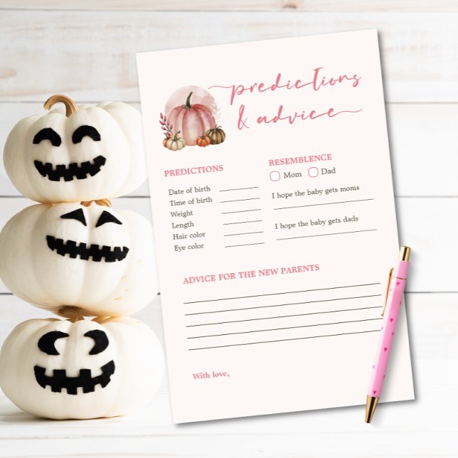 リトルカボチャ女の子の赤ちゃんシャワー予測ゲーム (クリエイターアップロード済み)