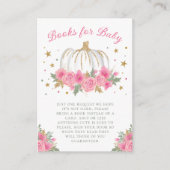 リトルカボチャ女の子の赤ちゃんシャワー本ベビー エンクロージャーカード (正面)