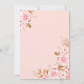 リトルカボチャ女の子ピンクトラック秋ベビーシャワー 招待状 (裏面)