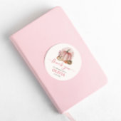 リトルカボチャ女の子ピンク赤ちゃんシャワーありがとう ラウンドシール