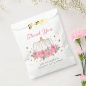 リトルカボチャ女の子ベイビーシャワーありがとう フェイバーバッグ (封をした状態)