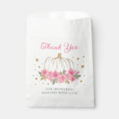 リトルカボチャ女の子ベイビーシャワーありがとう フェイバーバッグ (正面)
