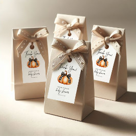 リトルカボチャ女の子ベビシャワーギフトラベル ギフトタグ