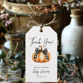 リトルカボチャ女の子ベビシャワーギフトラベル ギフトタグ