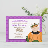 リトルカボチャ女の子ベビーシャワー5x7招待状 招待状 (スタンド正面)