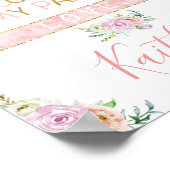 リトルカボチャ女の子1st誕生日ありがとうサイン ポスター (角)