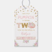 リトルカボチャ女の子2nd誕生日 ギフトタグ (正面)