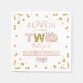 リトルカボチャ女の子2nd誕生日 スタンダードカクテルナプキン (正面)
