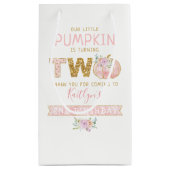 リトルカボチャ女の子2nd誕生日 スモールペーパーバッグ (裏面)