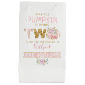リトルカボチャ女の子2nd誕生日 スモールペーパーバッグ (正面)