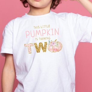 リトルカボチャ女の子2nd誕生日 ベビーTシャツ