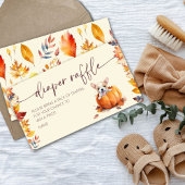 リトルカボチャ子犬おむつラッフルベビーシャワー エンクロージャーカード