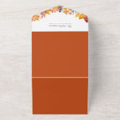 リトルカボチャ子犬秋インラブベビーシャワー オールインワン招待状 (外側)