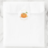 リトルカボチャ封筒用シールステッカー赤ちゃんシャワー ラウンドシール (バッグ)