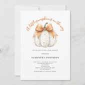 リトルカボチャ弓男女兼用ベビーシャワー 招待状 (正面)