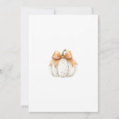 リトルカボチャ弓男女兼用ベビーシャワー 招待状 (裏面)