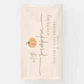 リトルカボチャ彼女の方法秋ベビーシャワーバナー 横断幕 (縦)