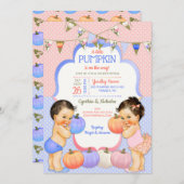 リトルカボチャ性別が明るいブルネット 招待状 (正面/裏面)