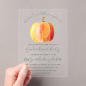 リトルカボチャ性別のパーティー アクリル招待状 (インサイチュ (ポータブル))