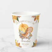 リトルカボチャ恐竜秋赤ちゃんシャワー 紙コップ (正面)