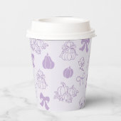 リトルカボチャ手引き紫色の赤ちゃんシャワー 紙コップ (裏面)