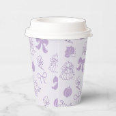 リトルカボチャ手引き紫色の赤ちゃんシャワー 紙コップ (右)