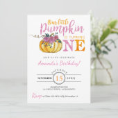 リトルカボチャ最初の誕生日の招待カード 招待状 (スタンド正面)
