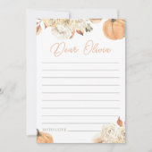 リトルカボチャ最初の誕生日タイムカプセルカード 招待状 (正面)