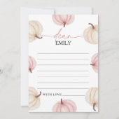 リトルカボチャ最初の誕生日タイムカプセルカード 招待状 (正面)