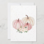 リトルカボチャ最初の誕生日タイムカプセルカード 招待状 (裏面)