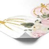 リトルカボチャ最初の誕生日パーティー歓迎サイン ポスター (角)