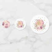 リトルカボチャ最初の誕生日ピンクの写真 コンフェッティ (正面)