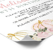 リトルカボチャ最初の誕生日時間カプセルサイン ポスター (角)