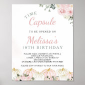 リトルカボチャ最初の誕生日時間カプセルサイン ポスター (正面)