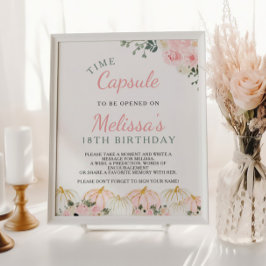 リトルカボチャ最初の誕生日時間カプセルサイン ポスター