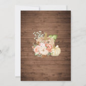 リトルカボチャ木材ストリングライト秋ベビーシャワー 招待状 (裏面)