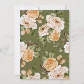 リトルカボチャ水カラーフローラ秋ベビーシャワー 招待状 (裏面)