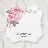 リトルカボチャ水カラーフローラ誕生日感謝してい フェイバータグ (裏面)