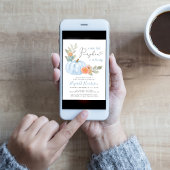 リトルカボチャ水カラー男の赤ちゃんシャワー 招待状