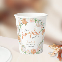 リトルカボチャ水彩ベビーシャワー 紙コップ