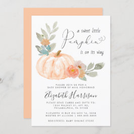 リトルカボチャ水色ベビーシャワーbyメール 招待状