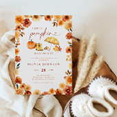 リトルカボチャ燃えたオレンジ色のフローラベビーシャワーInv 招待状